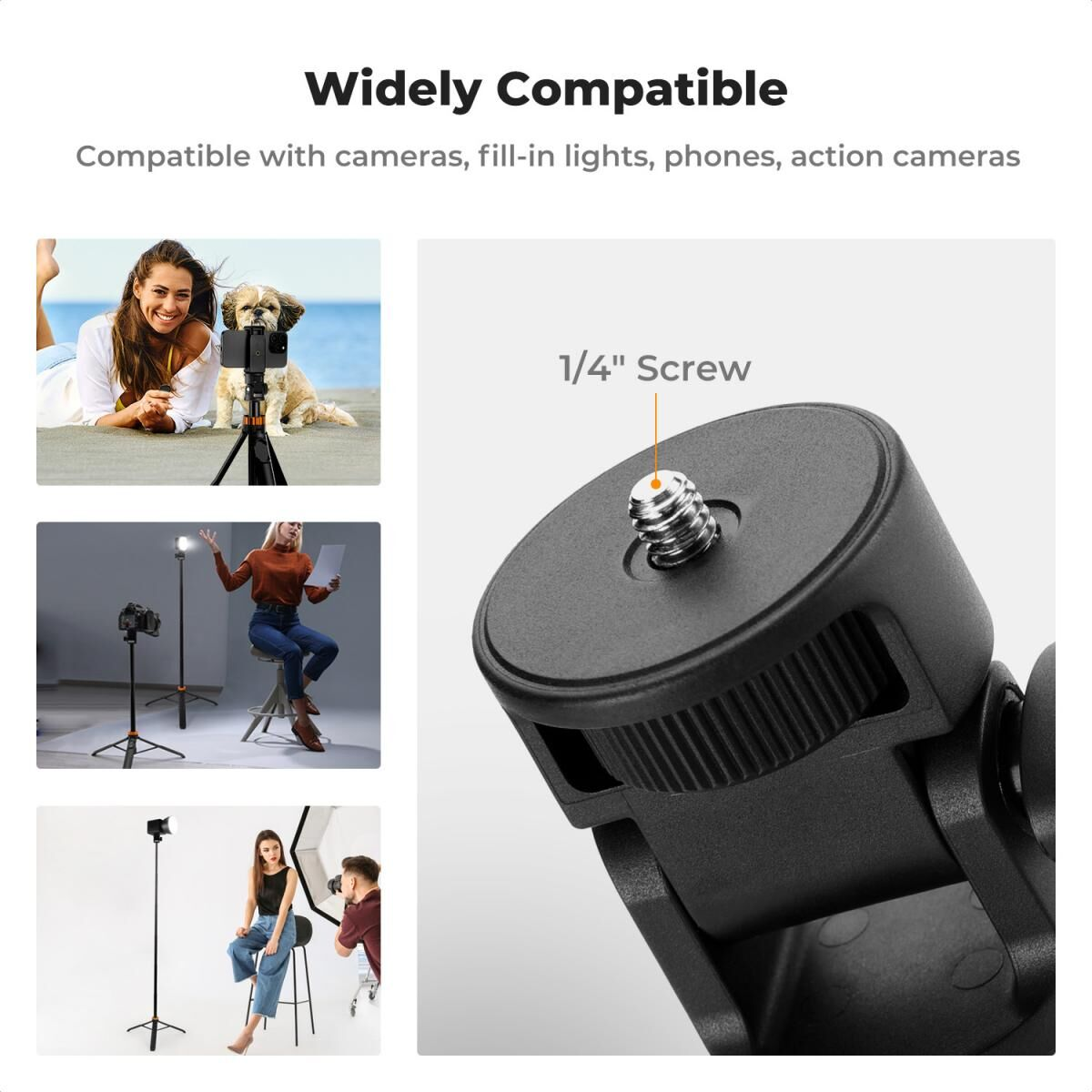 K&F Concept Bluetooth Selfie Çubuğu & Tripod (175cm)