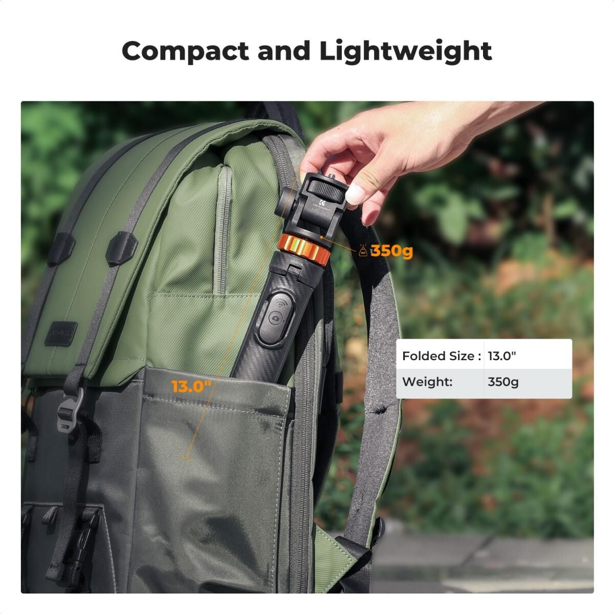 K&F Concept Bluetooth Selfie Çubuğu & Tripod (175cm)