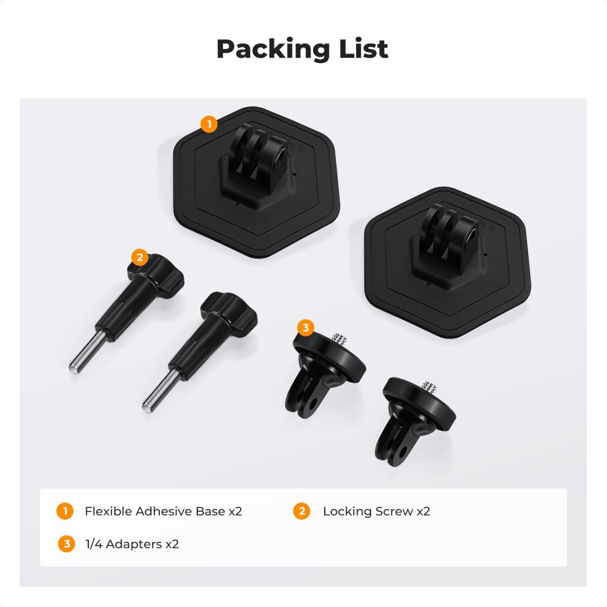 K&F Concept Esnek Yapışkanlı Kask Montajı (2'li Paket)