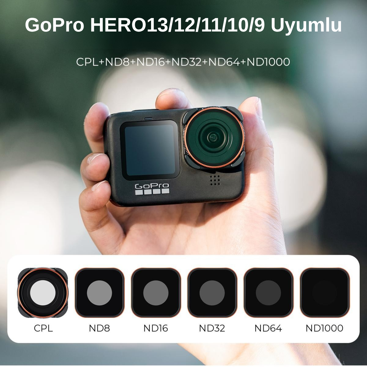 K&F Concept GoPro HERO13 ND Filtre Seti