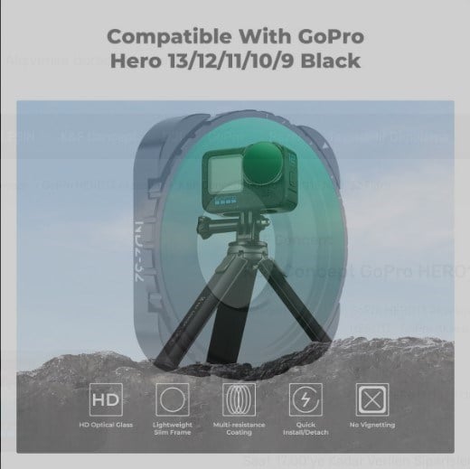 K&F Concept GoPro HERO13 ND2-32 Filtre