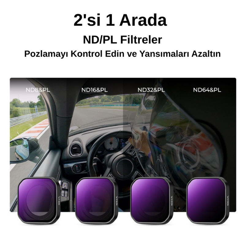 K&F Concept Insta360 Ace Pro 2 ND/PL Fitre Seti (ND/PL8/16/32/64)