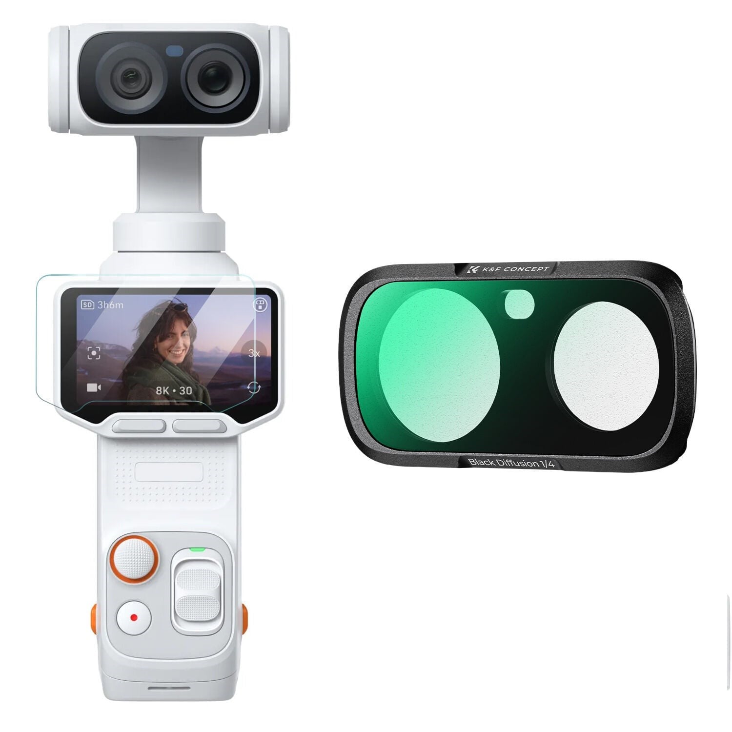 K&F Concept Insta360 Luna Ultra İçin Black Mist 1/4 Filtre