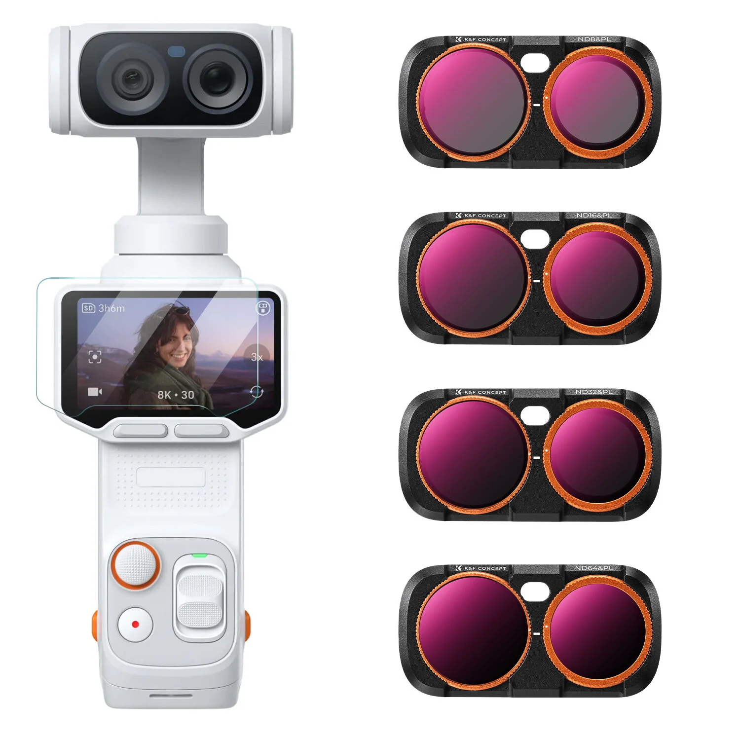 K&F Concept Insta360 Luna Ultra ND/PL Filtre Seti (ND/PL8/16/32/64)