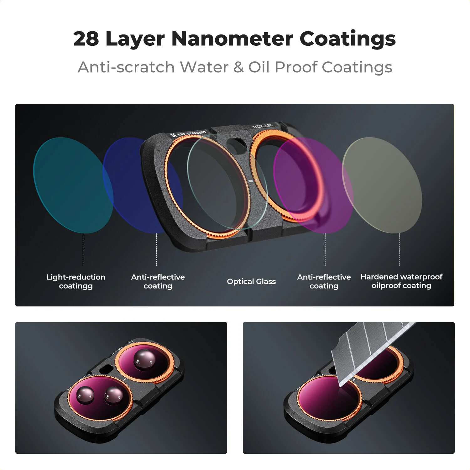 K&F Concept Insta360 Luna Ultra ND/PL Filtre Seti (ND/PL8/16/32/64)