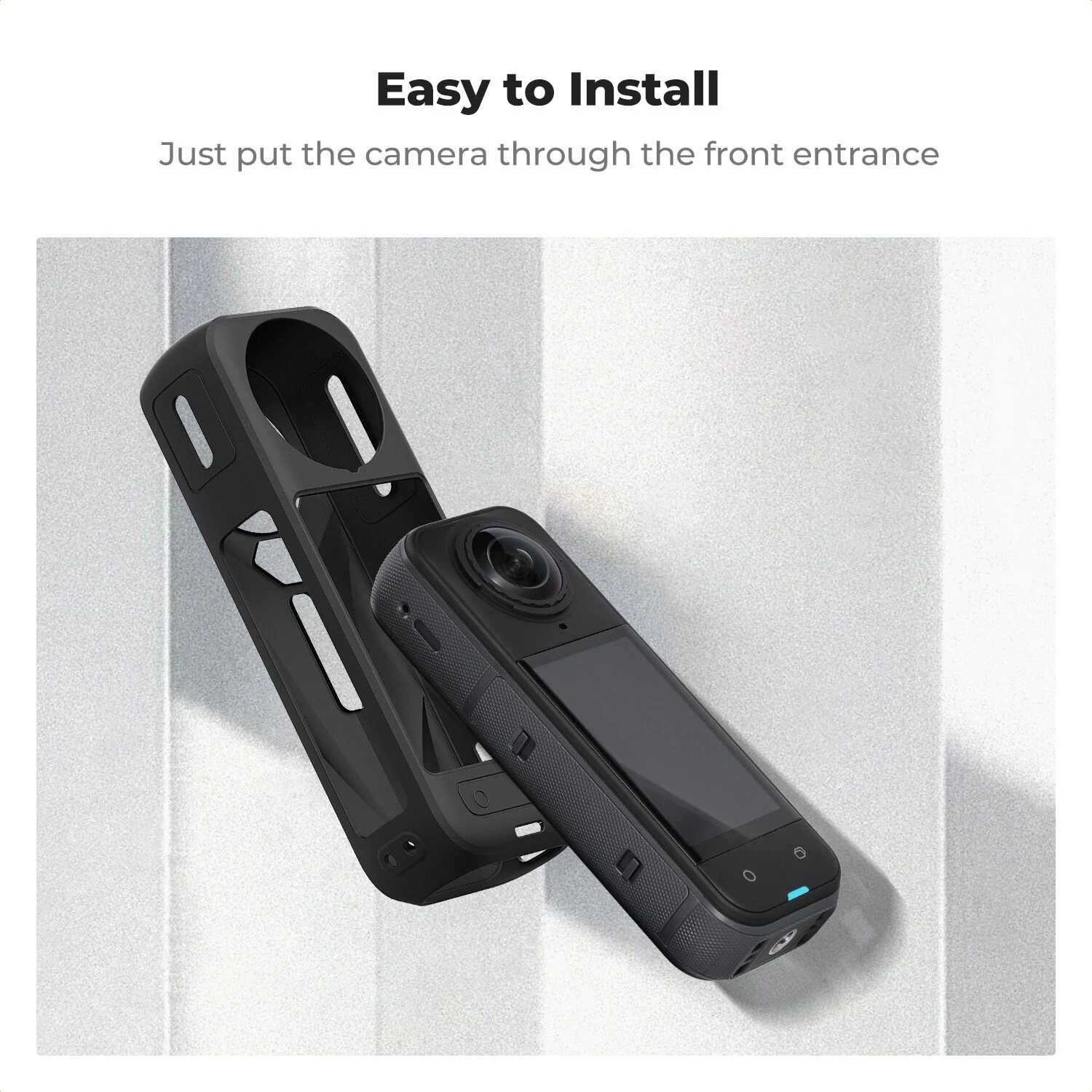 K&F Concept Insta360 X5 Uyumlu Silikon Koruma Kılıfı ve Lens Kapağı (Darbe Emici, Çizilmeye Dayanıklı)