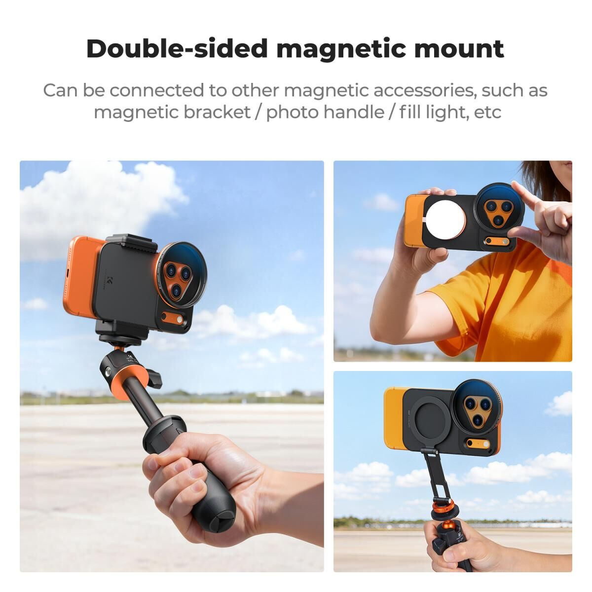 K&F Concept iPhone 17 Pro CPL Filtre ve Filtre Montaj Adaptörü