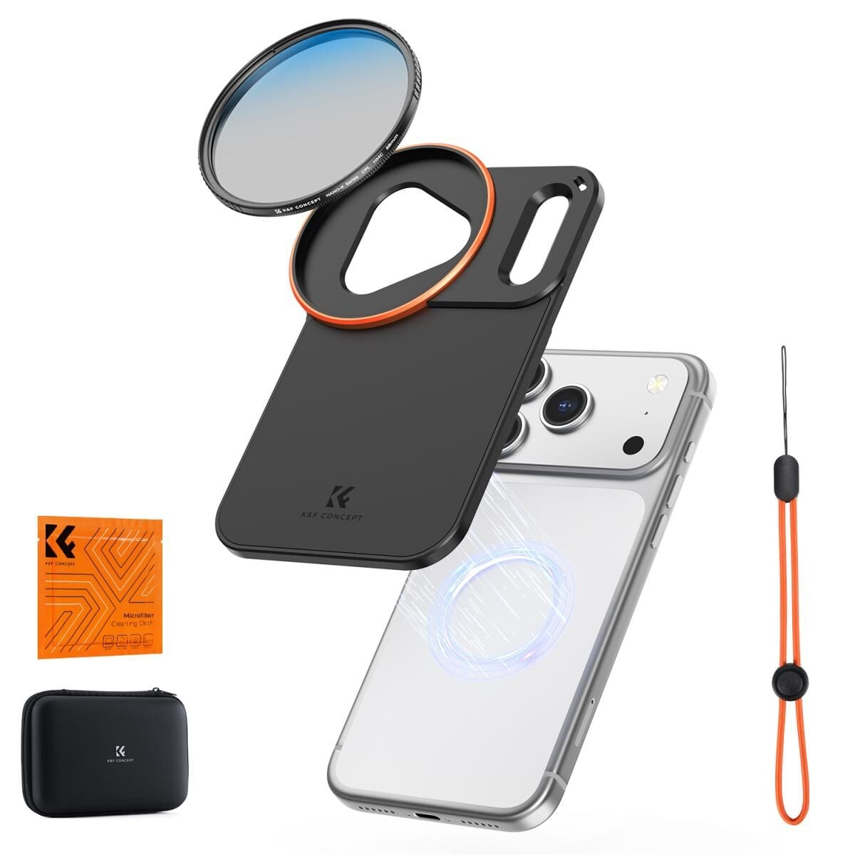 K&F Concept iPhone 17 Pro Max CPL Filtre ve Filtre Montaj Adaptörü