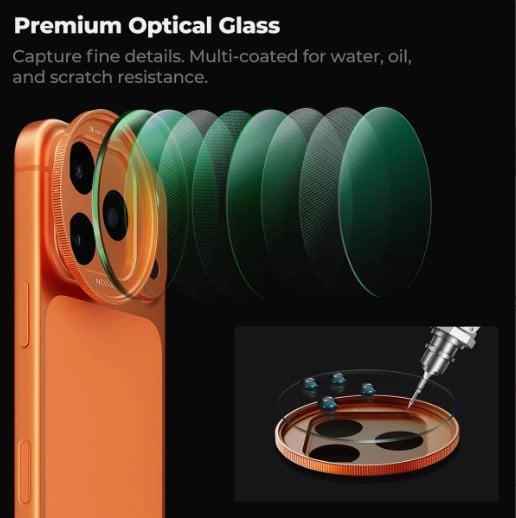 K&F Concept iPhone 17 Pro ve Pro Max için ND2-32 Filtre Orange