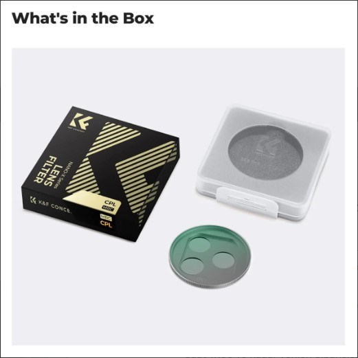 K&F Concept iPhone 17 Pro ve Pro Max için CPL Filtre Silver