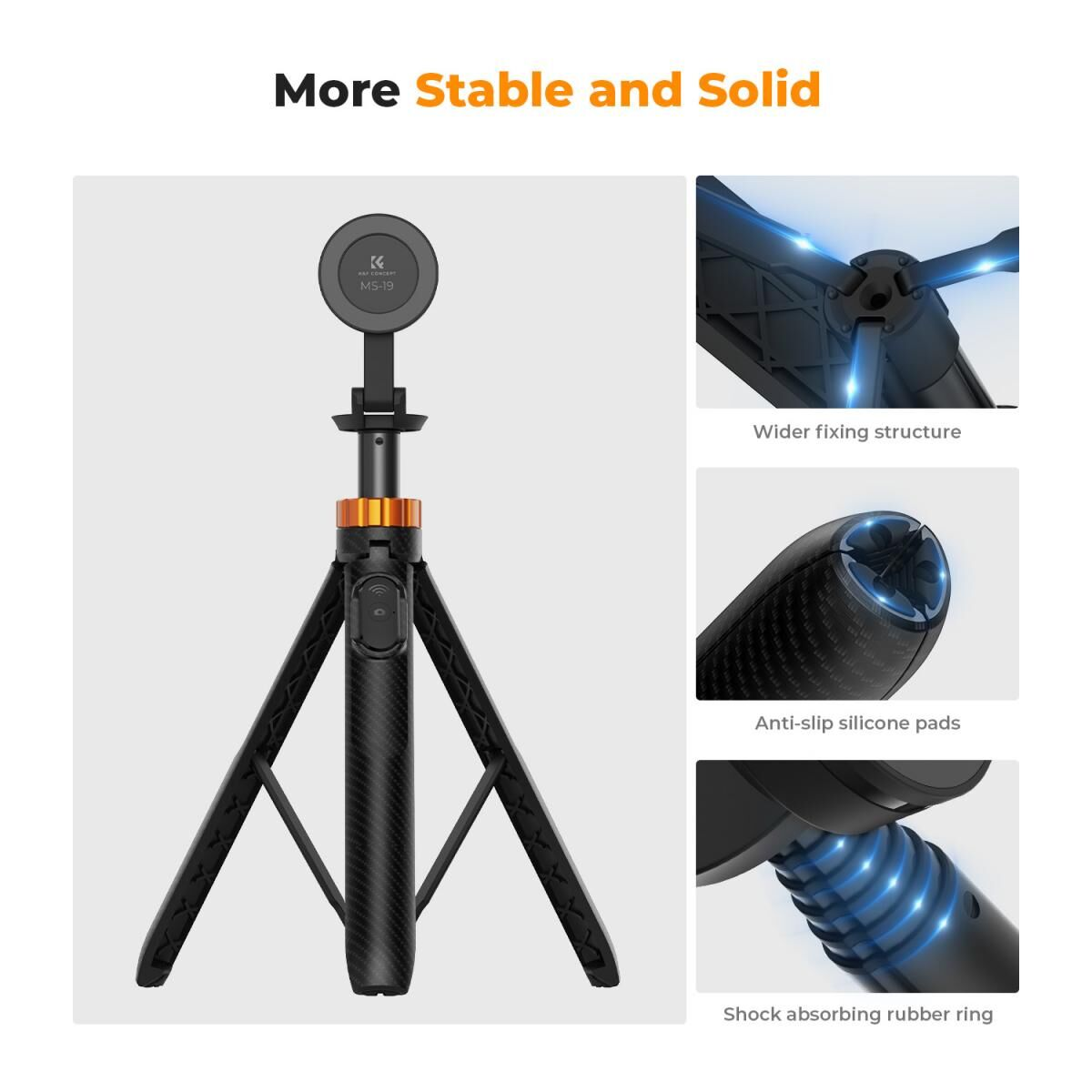 K&F Concept iPhone Uyumlu MagSafe Selfie Çubuğu & Tripod (162cm)