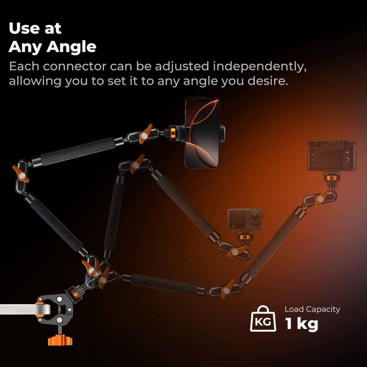 K&F Concept Magic Arm Clamp Kit (22'')