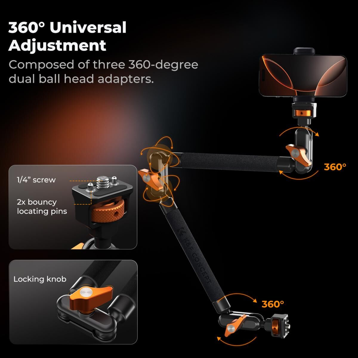 K&F Concept Magic Arm Clamp Kit (22'')