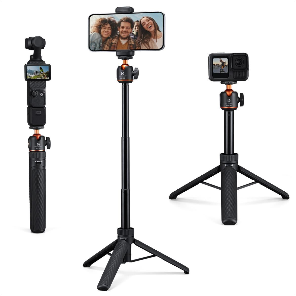 K&F Concept Mini Selfie Çubuğu & Tripod (65cm)