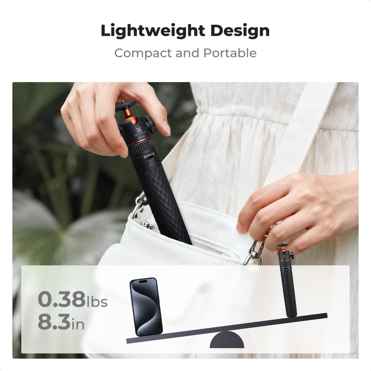K&F Concept Mini Selfie Çubuğu & Tripod (65cm)