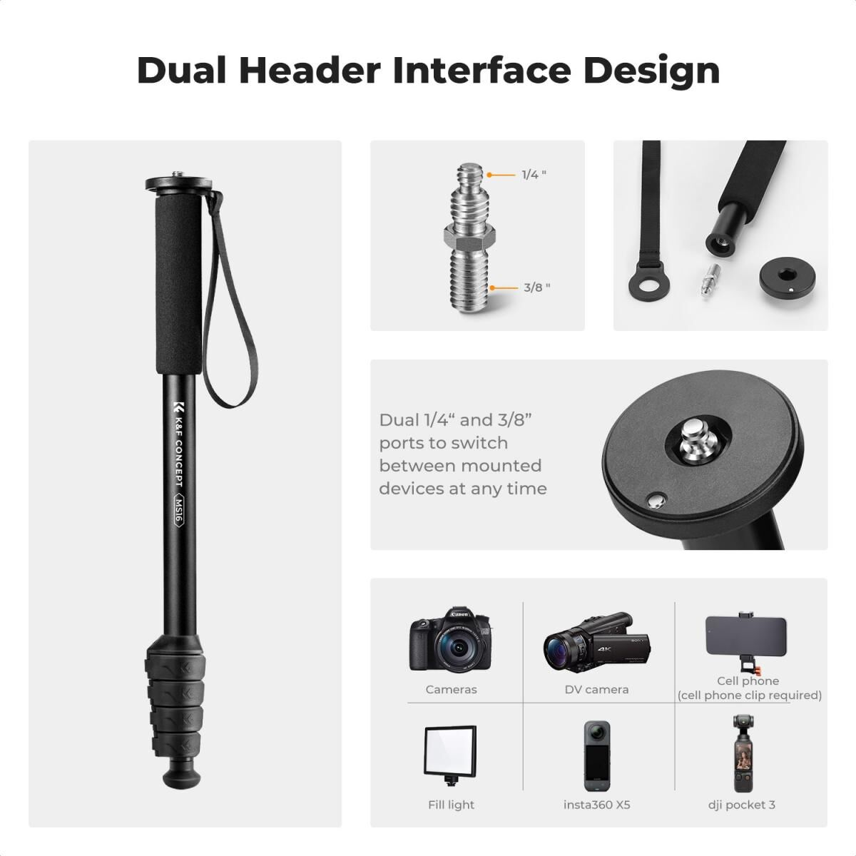 K&F Concept Monopod (160cm)