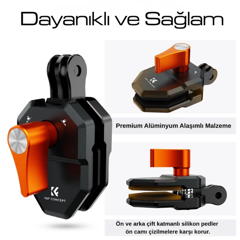 K&F Concept Motosiklet Rüzgarlık Camı Kamera Montajı Klipsi