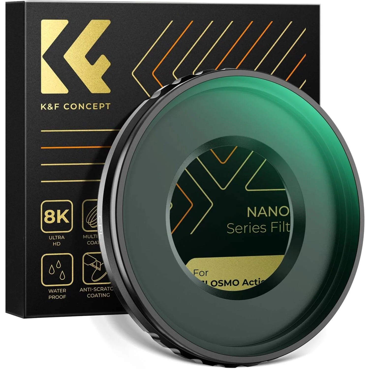 K&F Concept Osmo Action 5 Pro CPL Filtre (Vidalı, Action 4 Uyumlu)