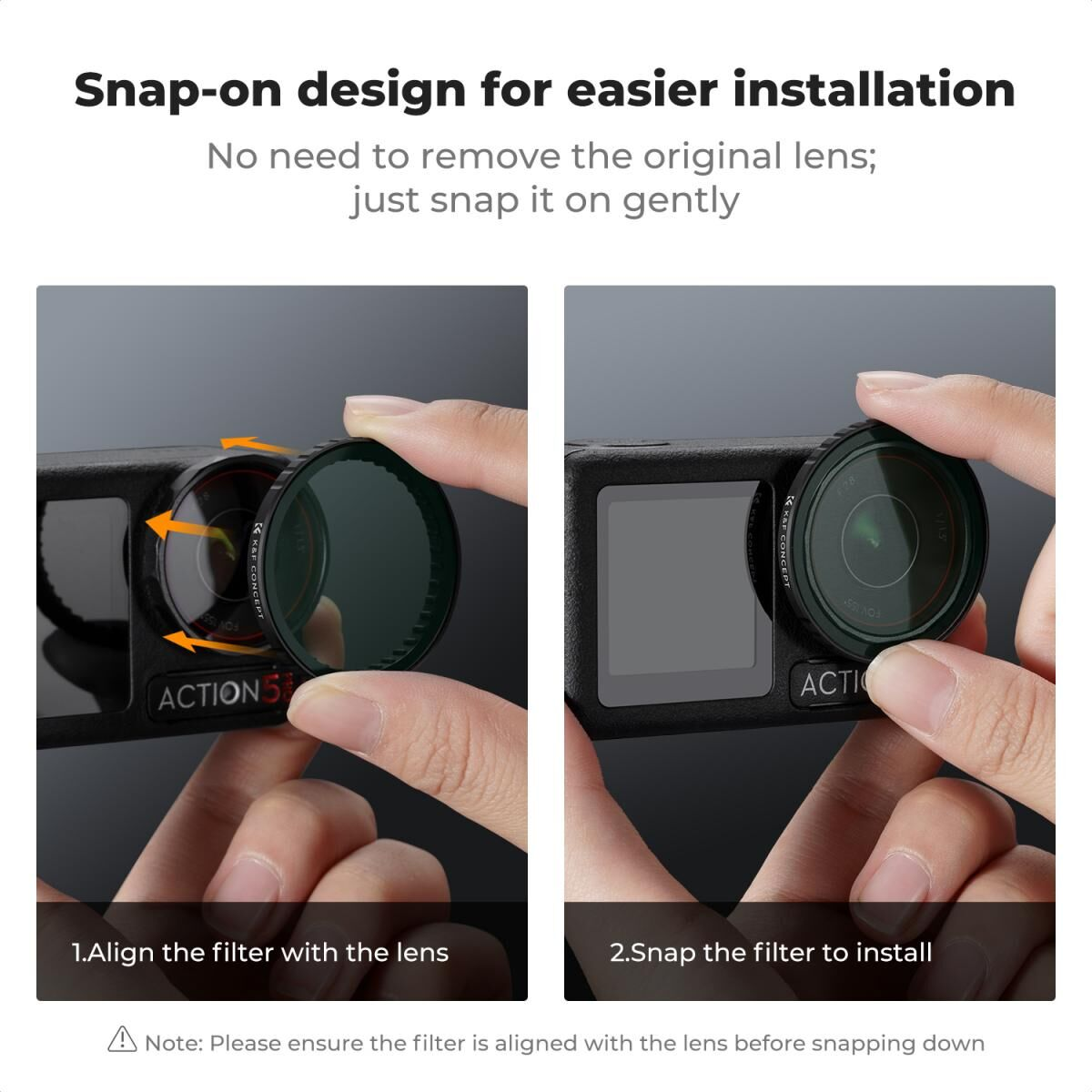 K&F Concept Osmo Action 5 Pro Polarize Filtre