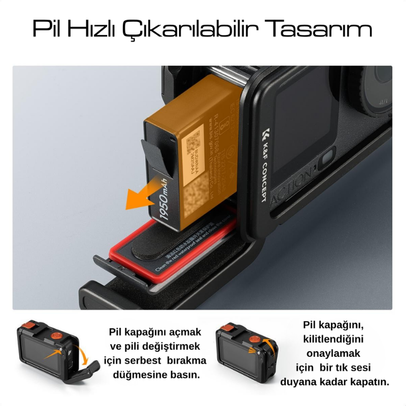 K&F Concept Osmo Action 6 Alüminyum Kafes