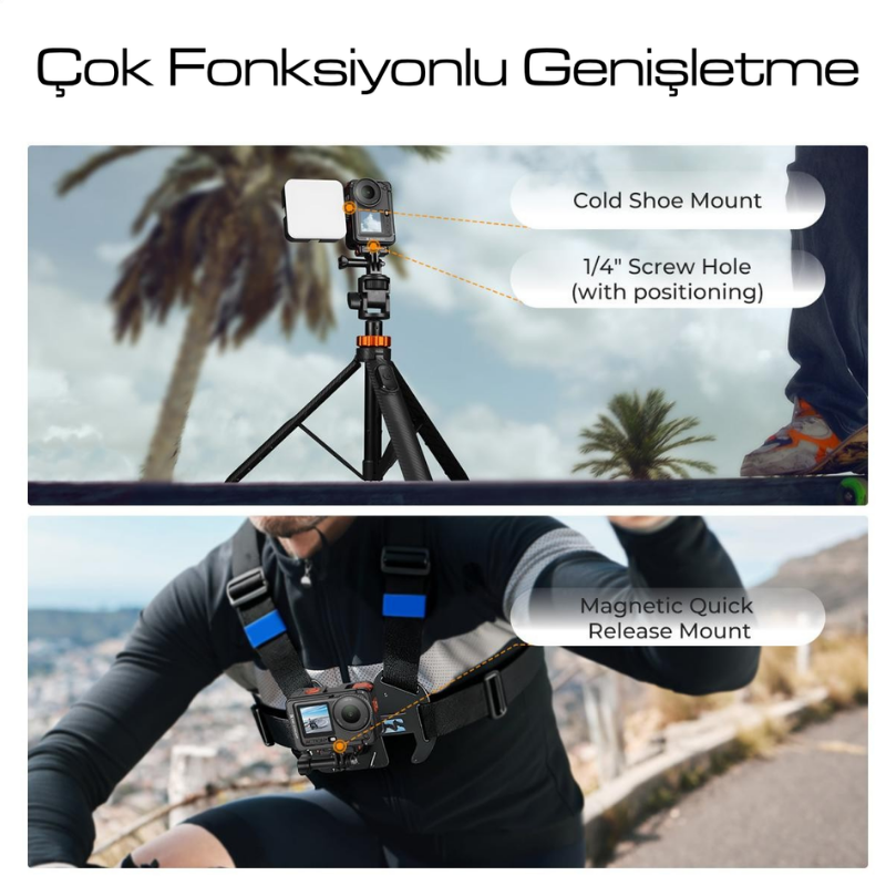 K&F Concept Osmo Action 6 Alüminyum Kafes