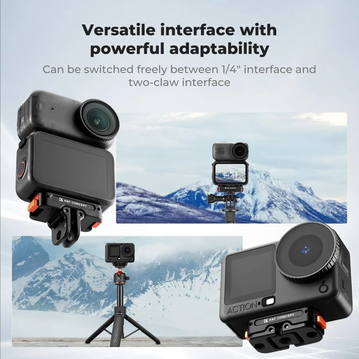 K&F Concept Osmo Action 6 Alüminyum Manyetik Adaptör (Osmo Nano Uyumlu)