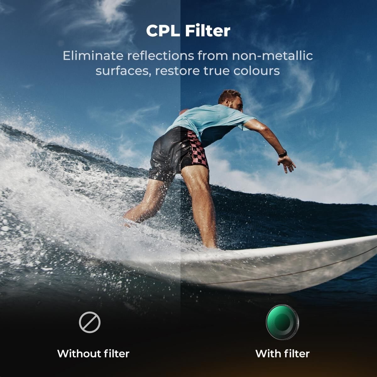 K&F Concept Osmo Action 6 CPL Filtre