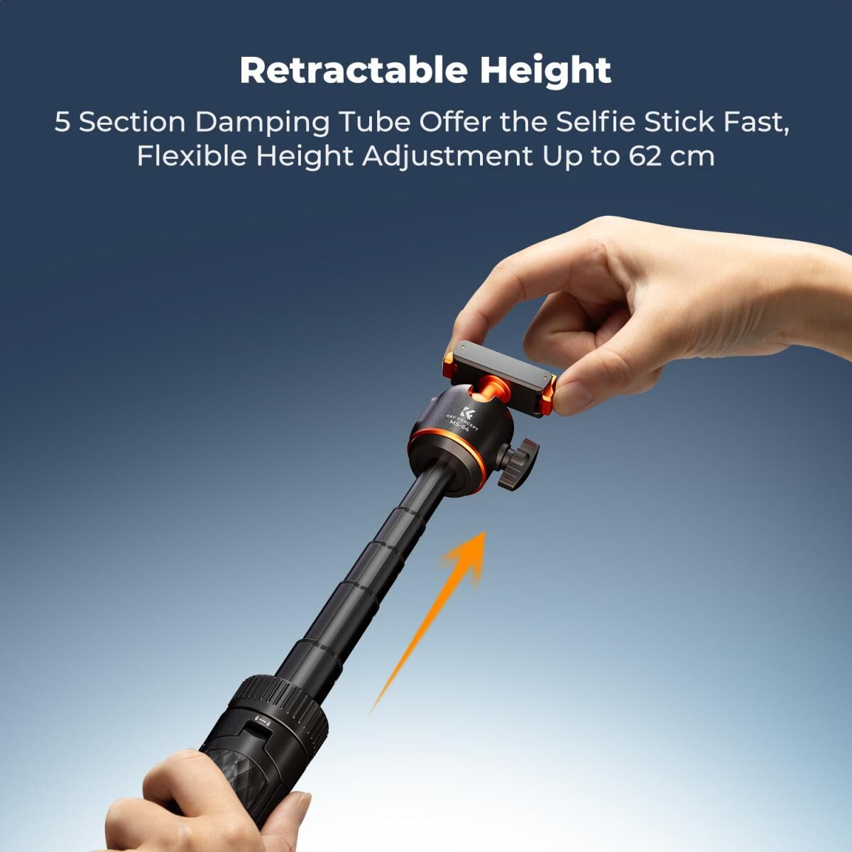 K&F Concept Osmo Action 6 için Manyetik Selfie Çubuğu & Tripod