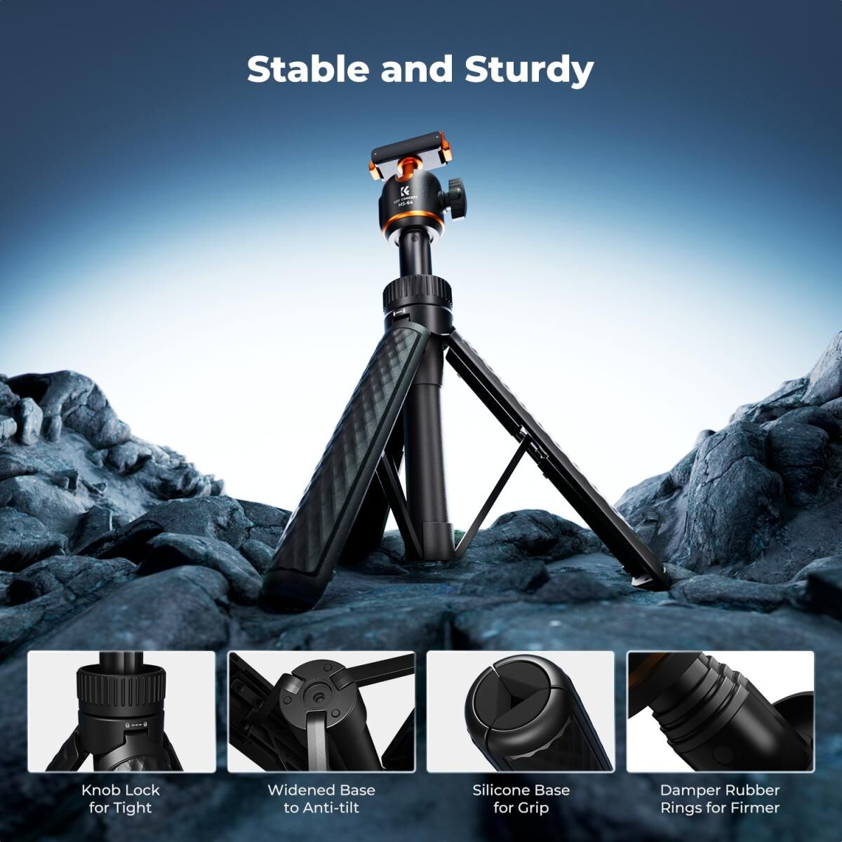 K&F Concept Osmo Action 6 için Manyetik Selfie Çubuğu & Tripod