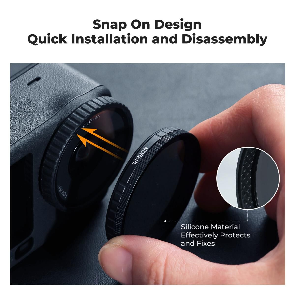 K&F Concept Osmo Action 6 ND/PL Filtre Seti (ND&PL 8/16/32/64)