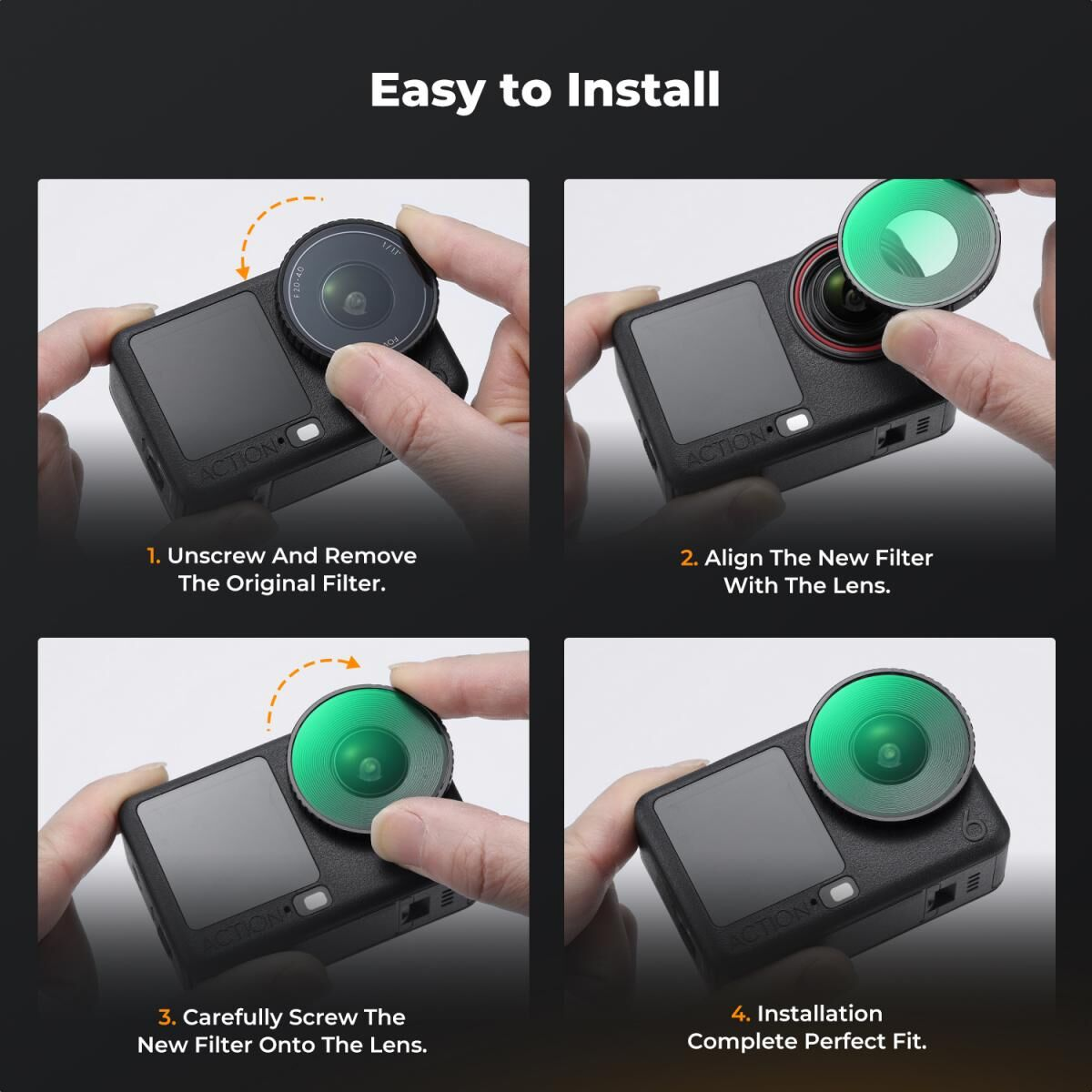 K&F Concept Osmo Action 6 UV Filtre