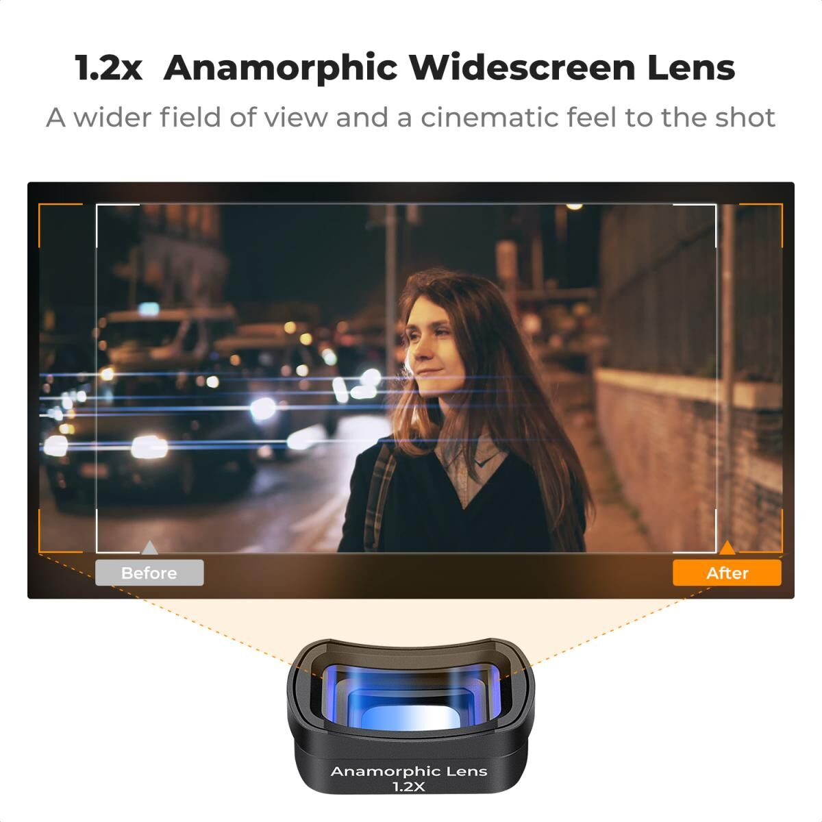 K&F Concept Osmo Pocket 4 Anamorfik Lens (1.2X)