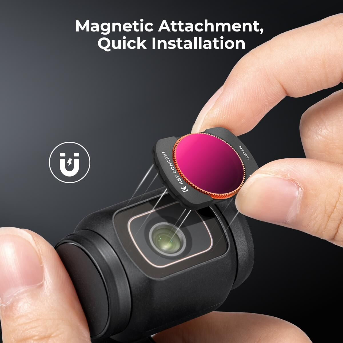 K&F Concept Osmo Pocket 4 Filtre Seti (ND&PL8/16/32/64)