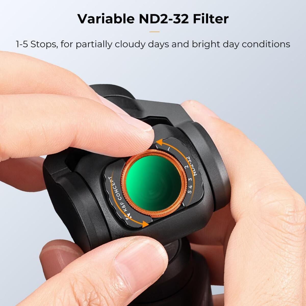 K&F Concept Osmo Pocket 4 için Filtre Seti (UV/CPL/ND2-32 ND32-512)