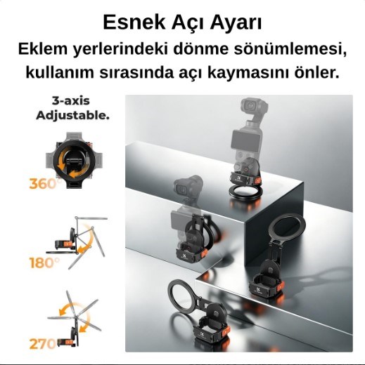 K&F Concept Osmo Pocket 4 için Manyetik Telefon Tutucu