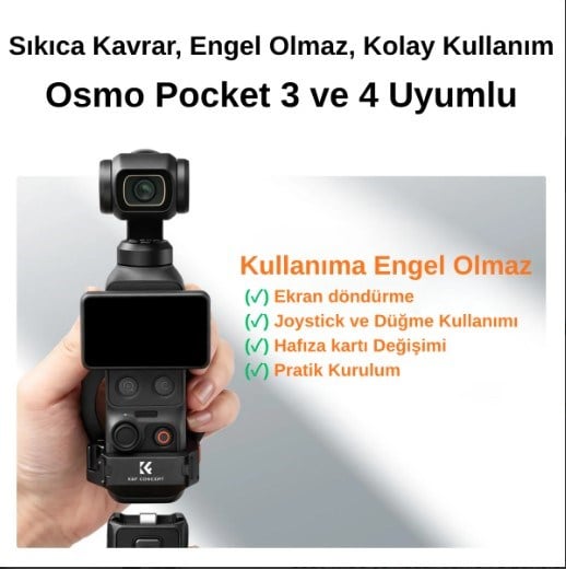 K&F Concept Osmo Pocket 4 için Manyetik Telefon Tutucu