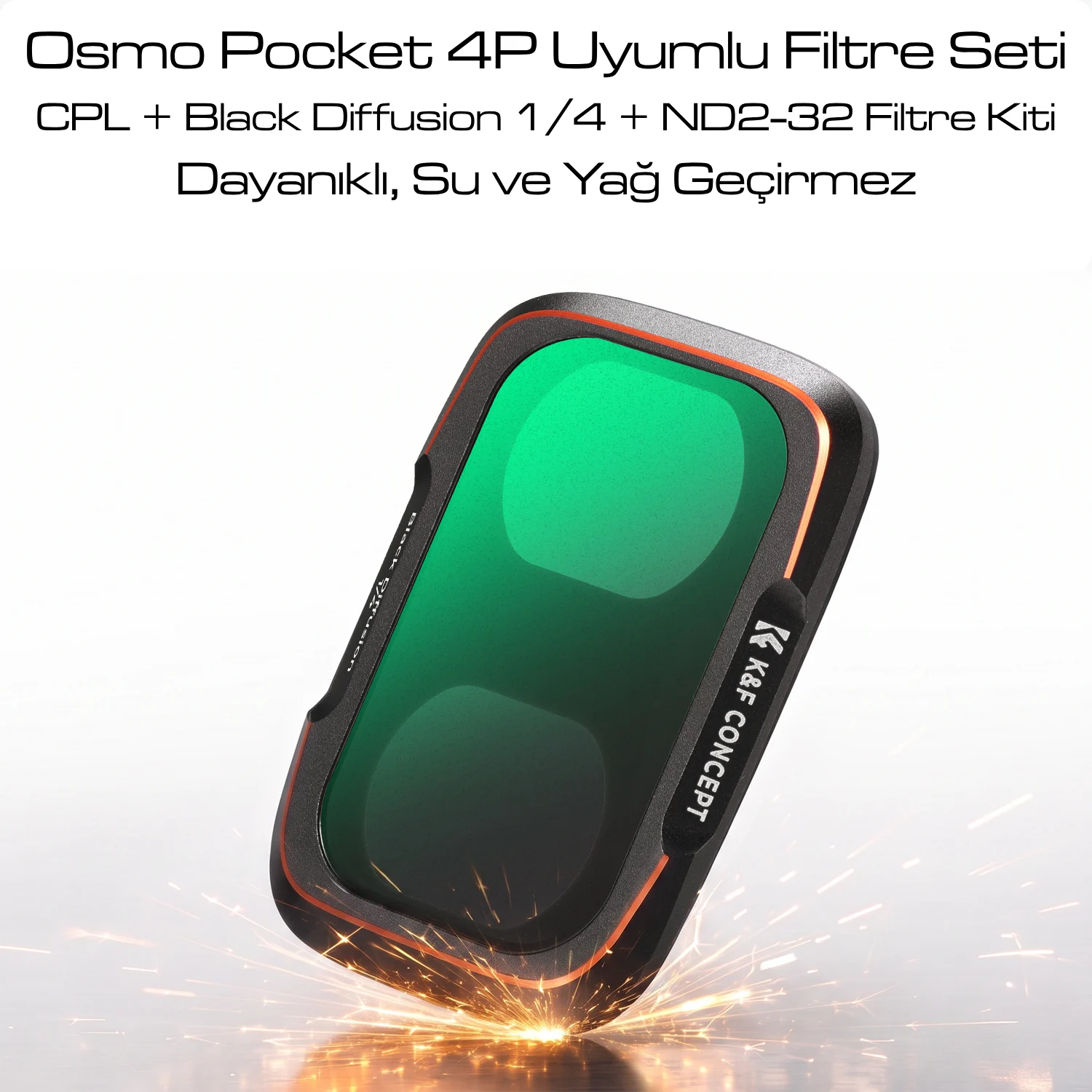 K&F Concept Osmo Pocket 4P Lens ve Filtre Seti - Metal Versiyon