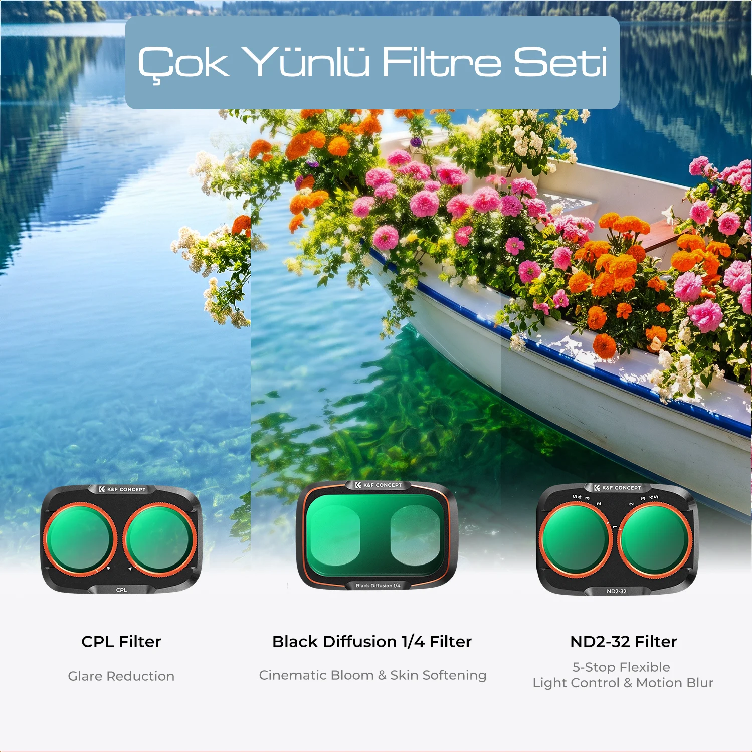 K&F Concept Osmo Pocket 4P Lens ve Filtre Seti - Metal Versiyon