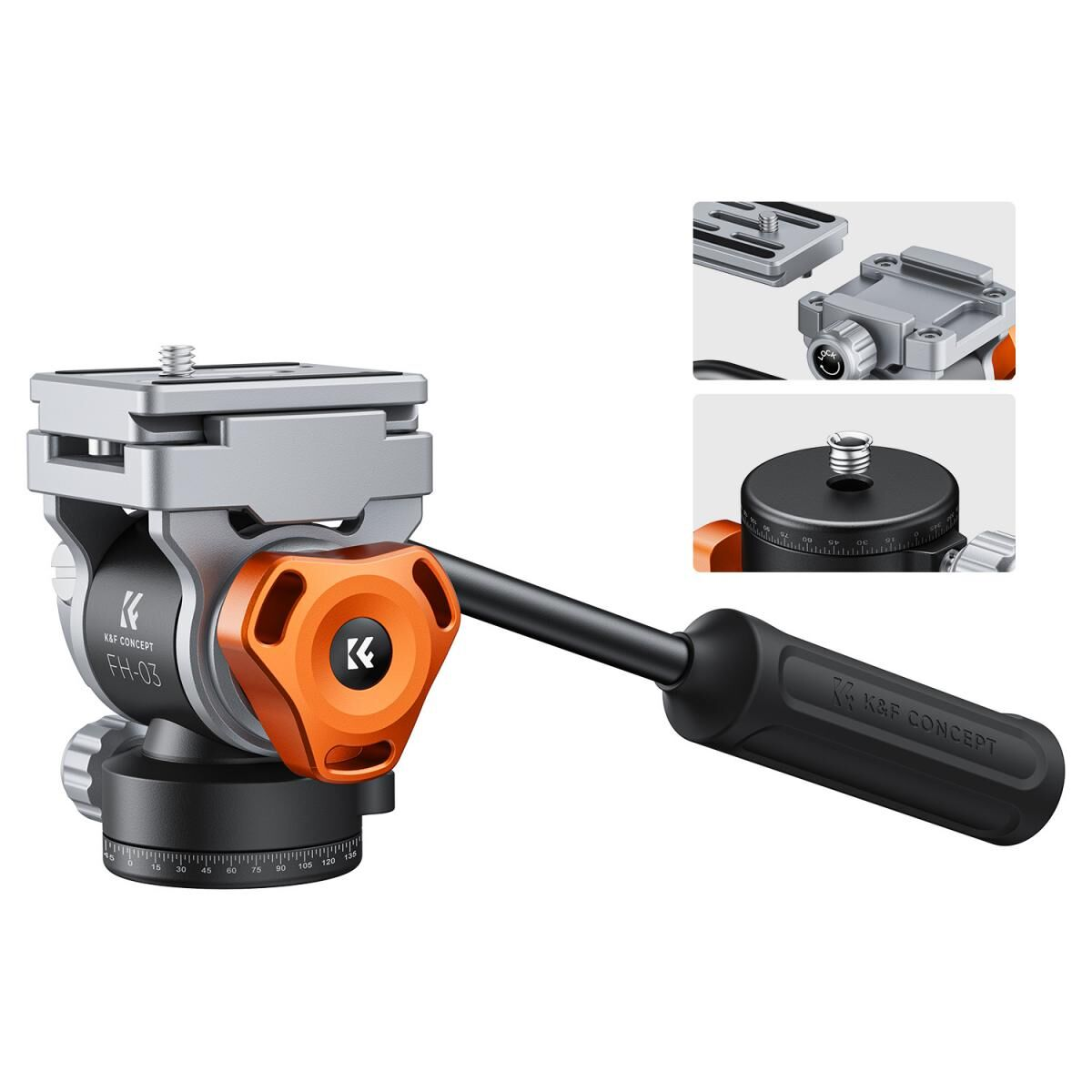 K&F Concept Profesyonel Video Tripod Başlığı