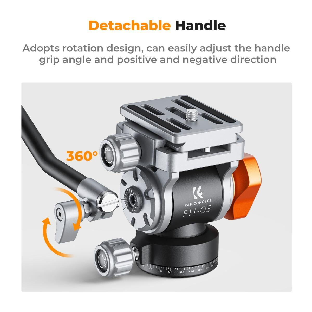 K&F Concept Profesyonel Video Tripod Başlığı