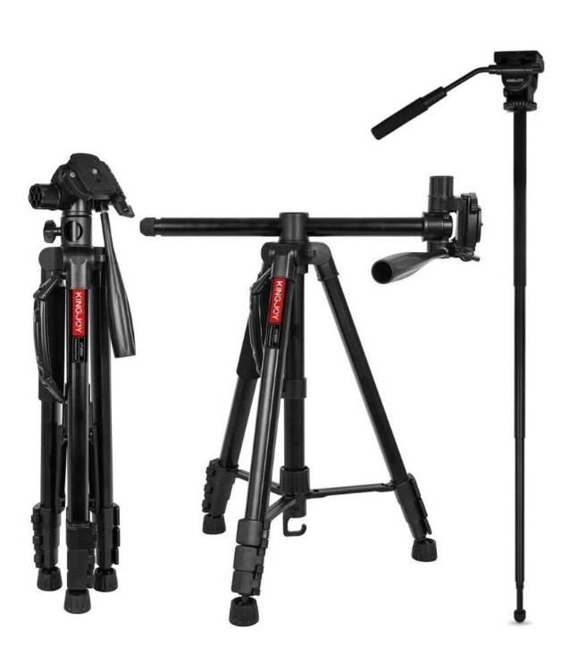 Kingjoy VT-890H6 Video Kamera için Deve Boyu Tripod
