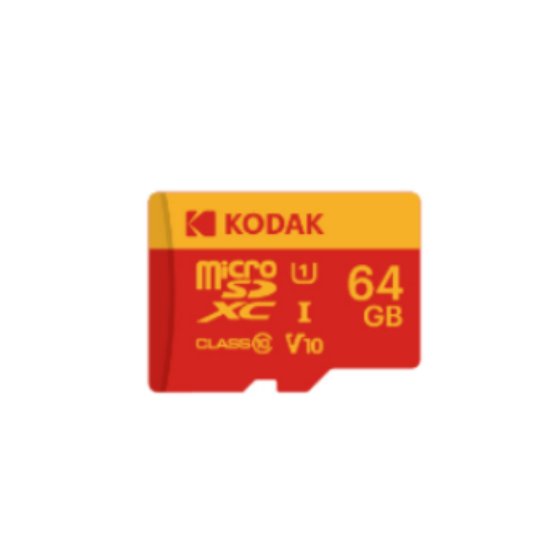 KODAK 64GB UHS-I C10 U1 V10 Micro SD Kart + Adaptör (Kırmızı)
