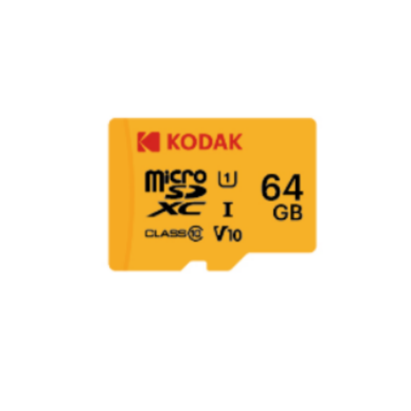 KODAK 64GB UHS-I C10 U1 V10 Micro SD Kart + Adaptör (Sarı)