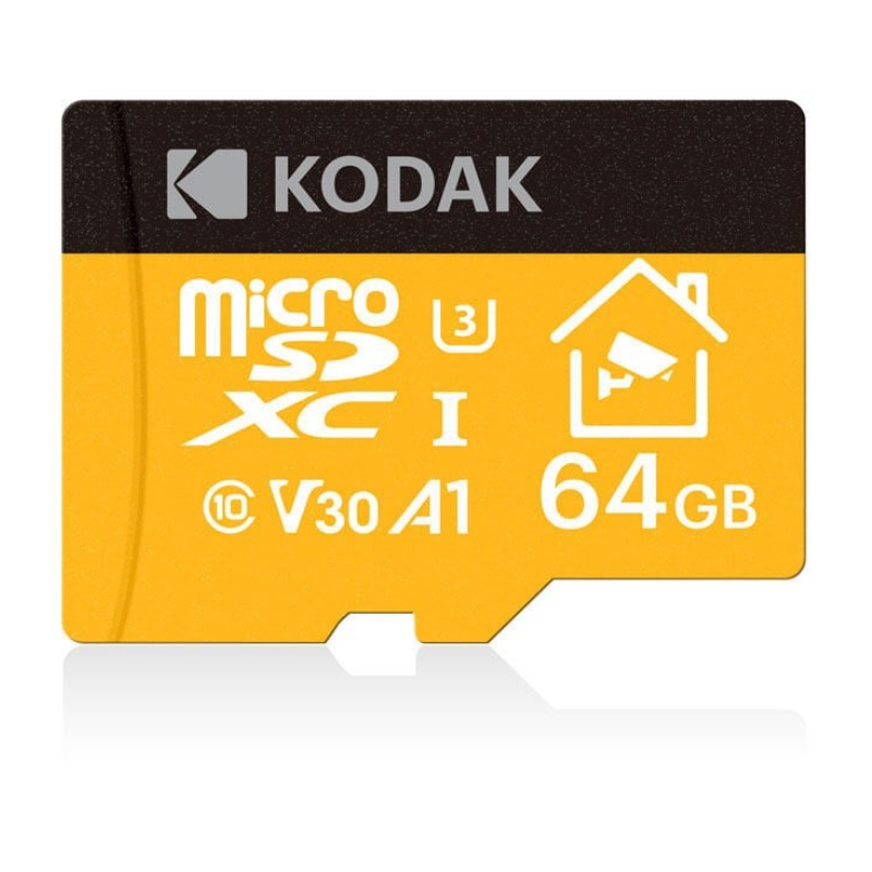 Kodak 64GB UHS-I U3/V30/A1 Güvenlik Kamerası İçin Micro SD Kart KI330