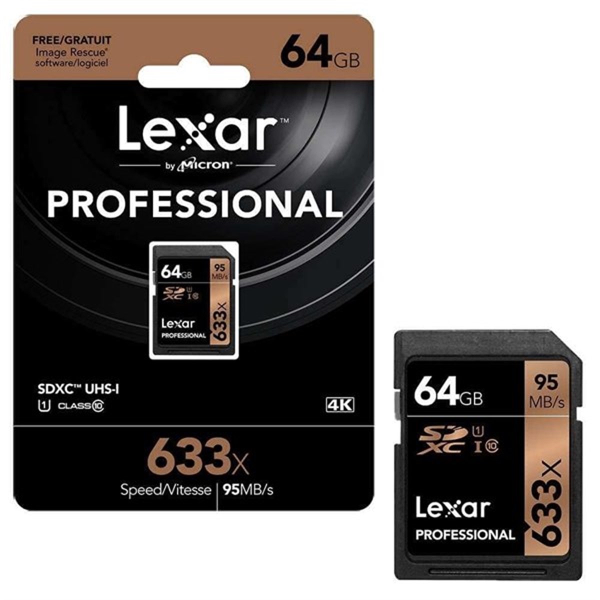 Lexar 64GB Professional 95MB/sn UHS-I SDXC Hafıza Kartı (2'li Paket)