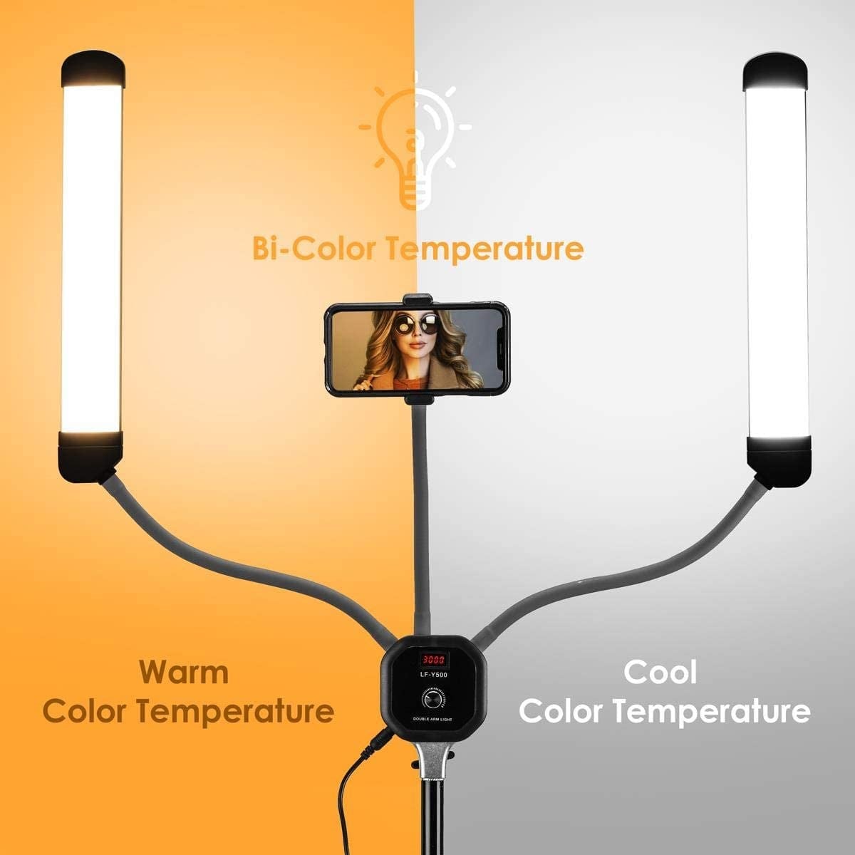 Life LF-Y500 Çift Kol 3000-6500K LED Işık