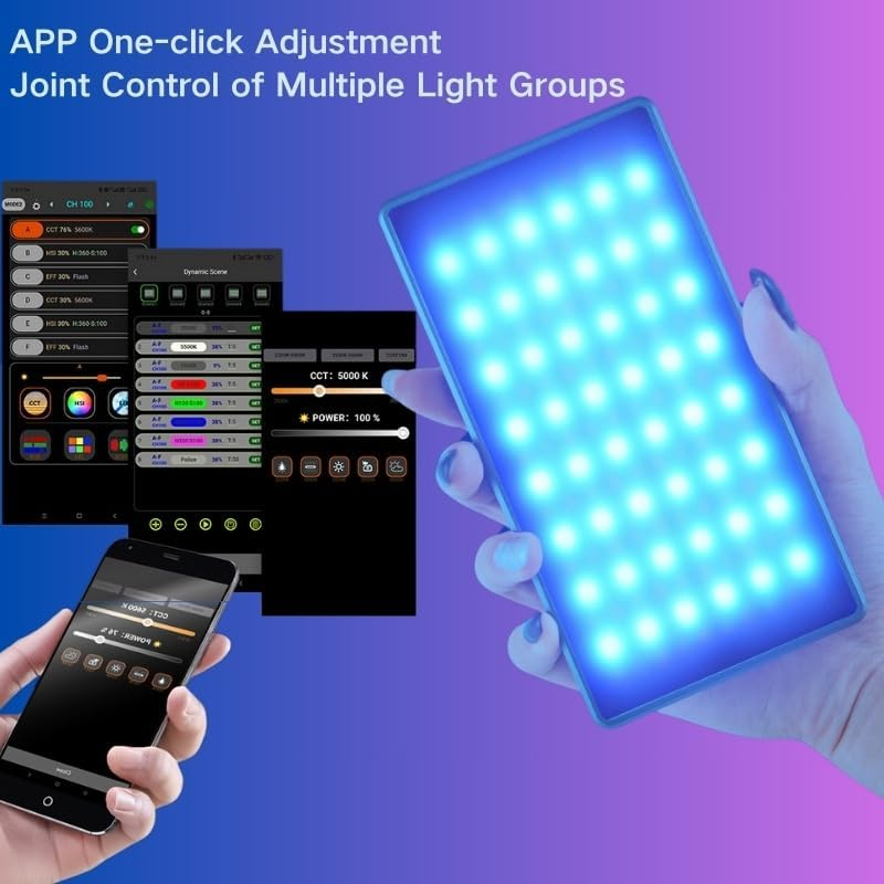 Liyadi LR225 Pro RGB Led Video Işığı Cep Boy Mini Fotoğraf Işığı 24 Efektli