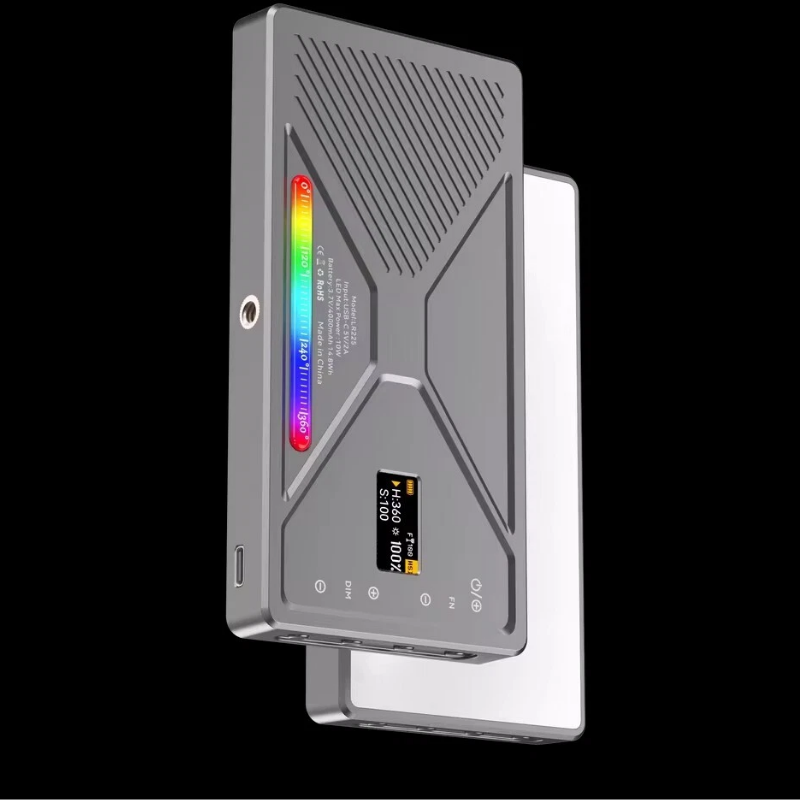 Liyadi LR225 Pro RGB Led Video Işığı Cep Boy Mini Fotoğraf Işığı 24 Efektli