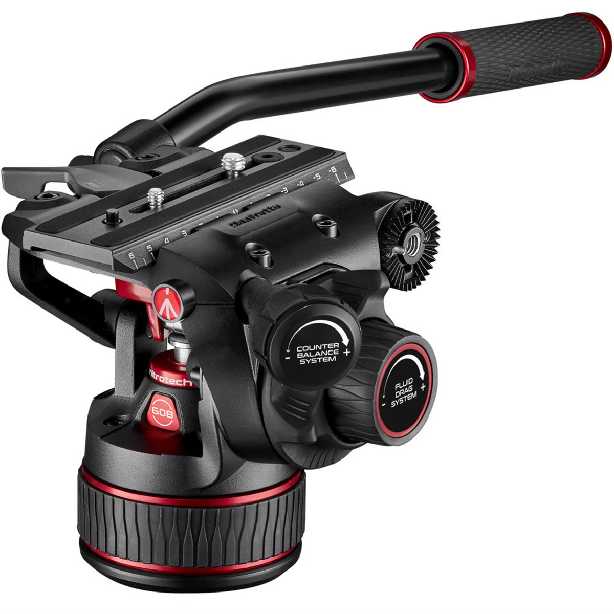 Manfrotto 608 Nitrotech Fluid Head with 645 Fast Twin Aluminum Tripod System and Bag (MVK608TWINFA)