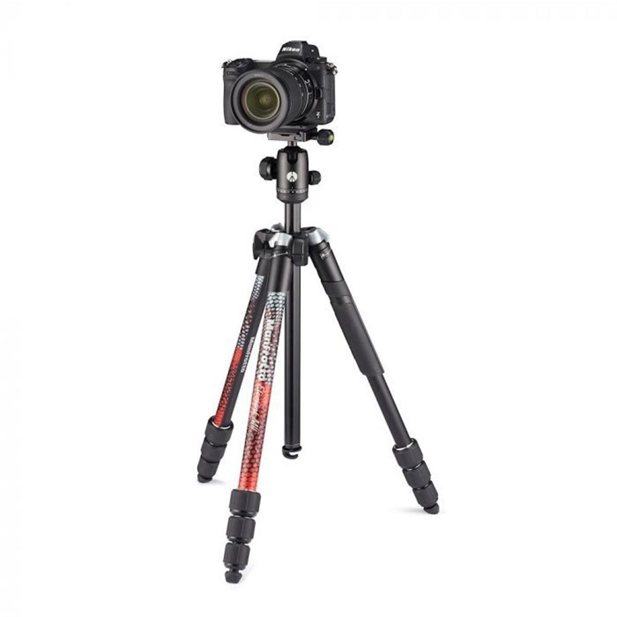 Manfrotto Element MII Alimünyum Ters Katlanır Tripod Kırmızı (MKELMII4RD-BH)